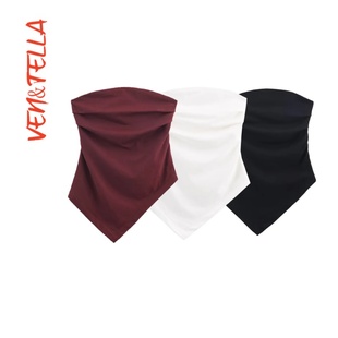 不对称抹胸上衣背心漏肩性感休闲 VEN&TELLA秋冬欧美风 2335630