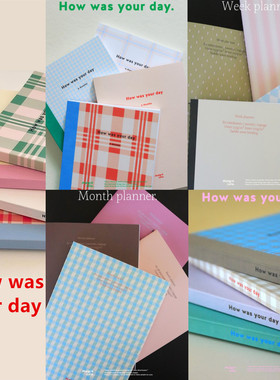 韩国Malgrecela万年历月计划周计划循环PVC日程记事本6个月手账本