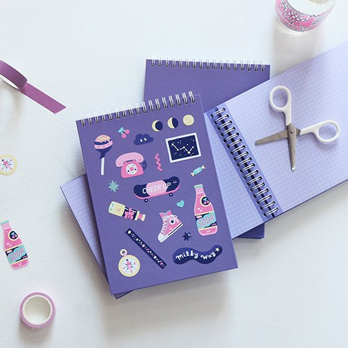 7321韩国封面小方格剪贴簿手帐本