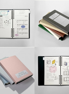 韩国flagg线圈月/周计划手账本年度记录笔记本空白DIY绘画本记事