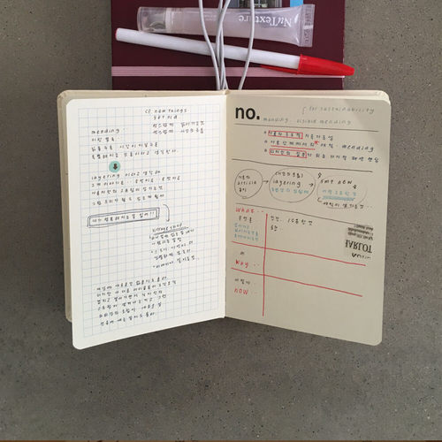 韩国TrustMyVibe绑带方格手账