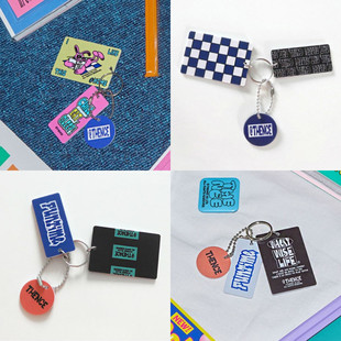 韩国Thence欧美钥匙扣挂链ins可爱卡通机车挂件挂件包包配件吊饰