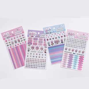 韩国EstherBunny艾丝乐小兔彩色贴重点标注咕卡手账日记装饰贴纸