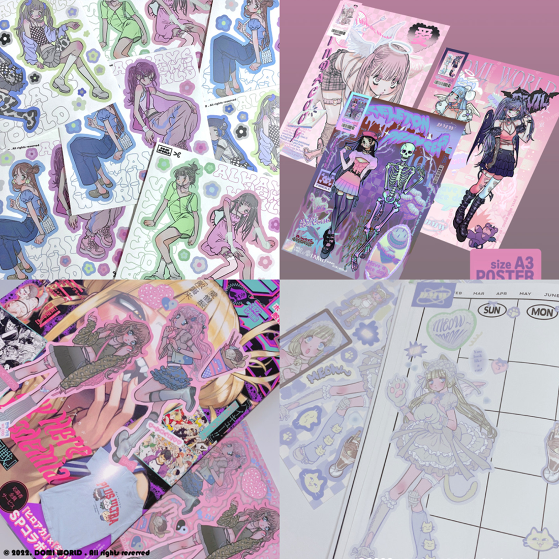 ILLUST LAB韩国domi卡通贴纸书咕卡甜酷爱豆贴纸ins手帐拼贴大贴,文具电教/文化用品/商务用品,贴纸/立体贴纸,淘宝优惠券,粉丝福利购,淘宝优惠卷