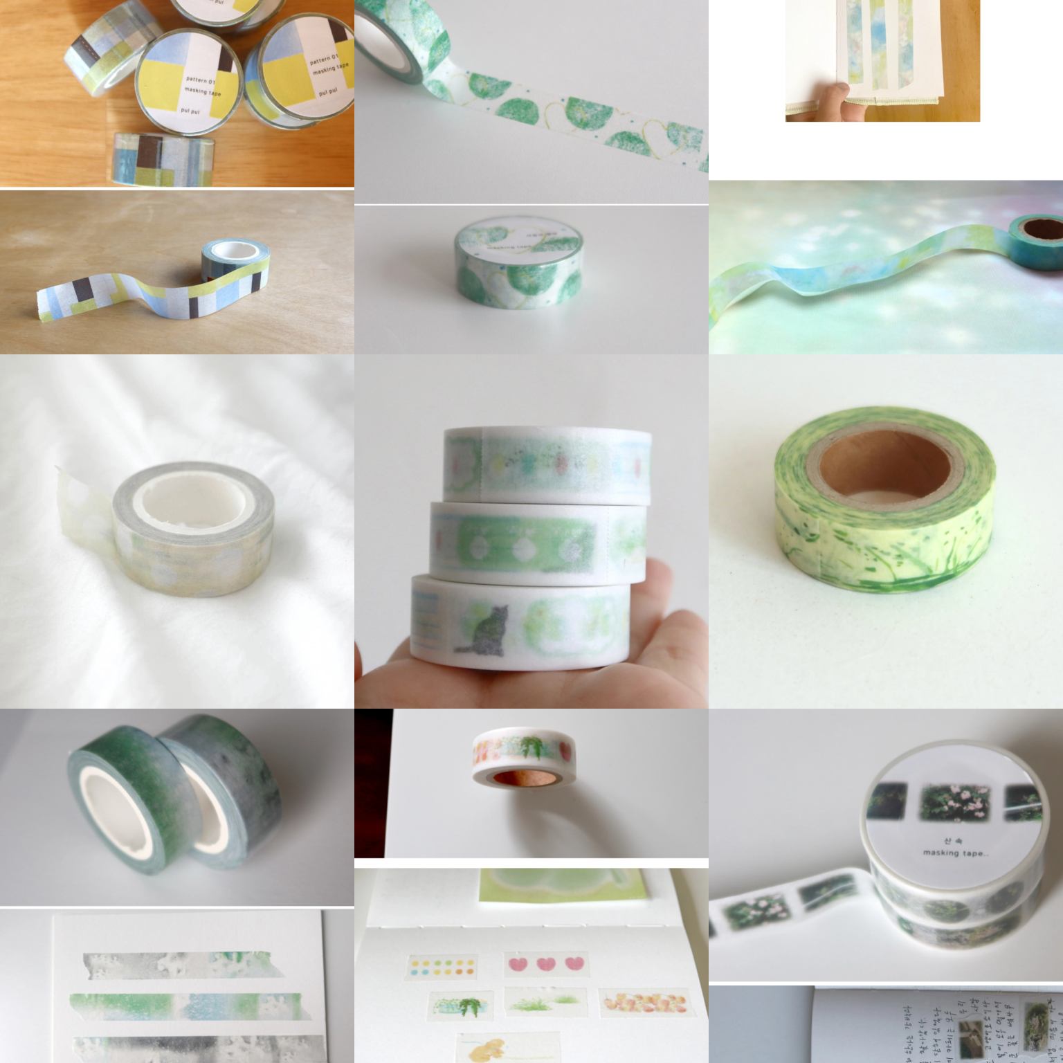 韩国pulpul自然系手账胶带