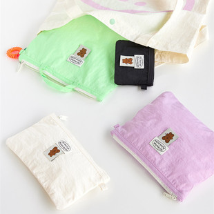 韩国live work可爱糖果色小号卡包零钱包方形收纳袋笔袋手提收纳