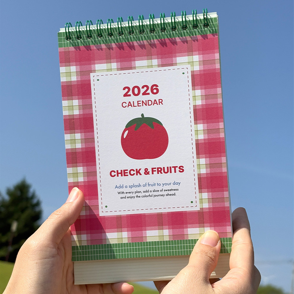 韩国7321可爱2026年水果台历月历