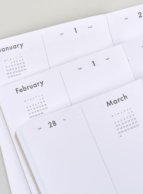 现货韩国Analogue Keeper简约2026年日程本两日一页日计划手账本