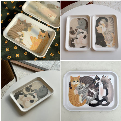 韩国nyanyaon可爱猫猫收纳托盘