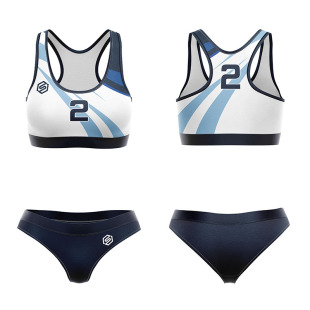 女士沙滩排球服专业沙滩排球服定制弹性面料速干透气内有胸杯