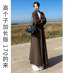 羊毛大衣女款2026新款气质年轻双面羊绒长款高个子毛呢外套高级感