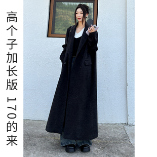 清毛呢大衣女款2026长款高个子今年流行爆款呢子外套加棉加厚羊毛