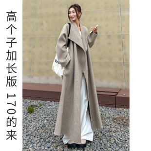 双面羊毛呢子大衣女加长高个子170气质毛呢外套冬季2026新款羊绒