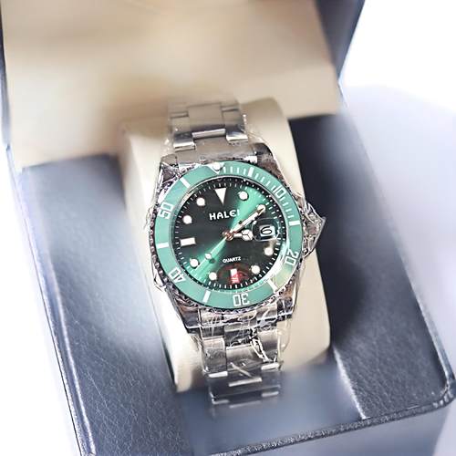 防水钢带硅胶带仿水鬼石英日历男士女士腕表手表送表盒