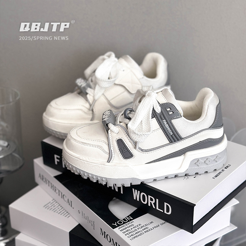 儿童鞋子男童春款中帮板鞋小白鞋