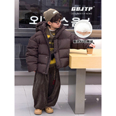 Q宝家童品11月新款 男童白鸭绒羽绒服儿童冬季 保暖韩系羽绒面包服