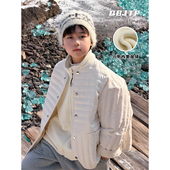 时尚 冬款 加厚男童棉衣马甲两件套 儿童棉服套装 Q宝家童品12月新款