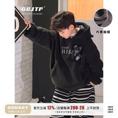 加绒可爱长袖 Q宝家童品12月新款 男童卡通卫衣儿童秋冬款 休闲上衣