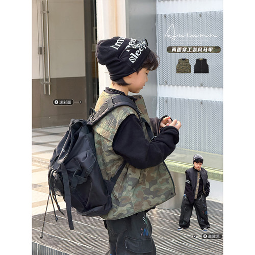 男童棉马甲儿童秋冬加厚背心外套