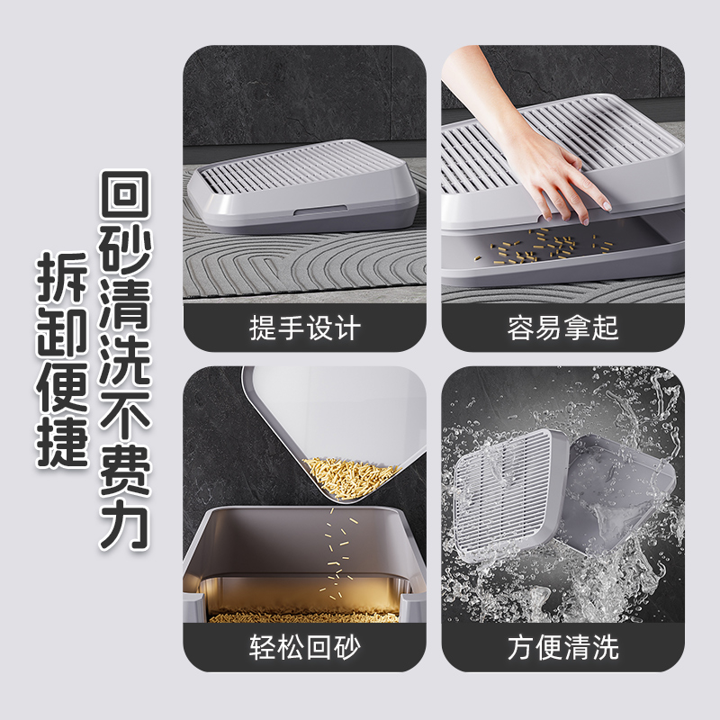 妙爪屋猫砂垫防带出外溅猫垫子双层猫砂控砂垫猫厕所控砂台