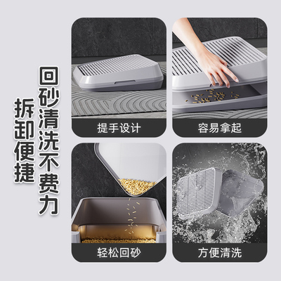 妙爪屋猫砂垫防带出外溅猫垫子双层猫砂控砂垫猫厕所控砂台