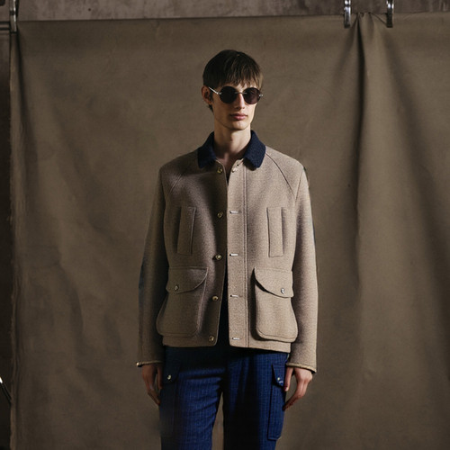 金银丝精纺羊毛时装夹克