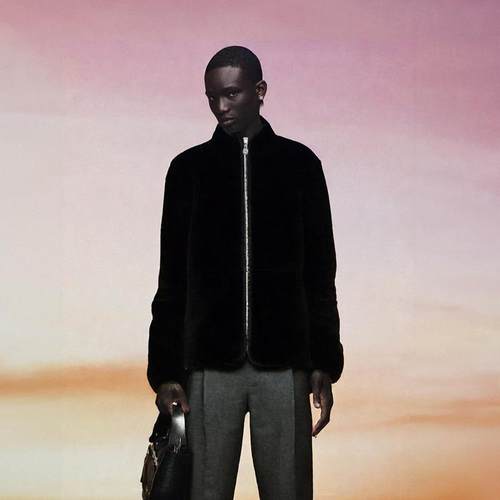 riri拉链丝滑皮毛一体夹克