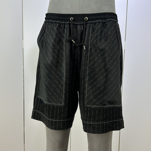 激光字母丝绸三醋酸男士 超清凉街头五分裤 中腰时装 夏季 短裤 时着