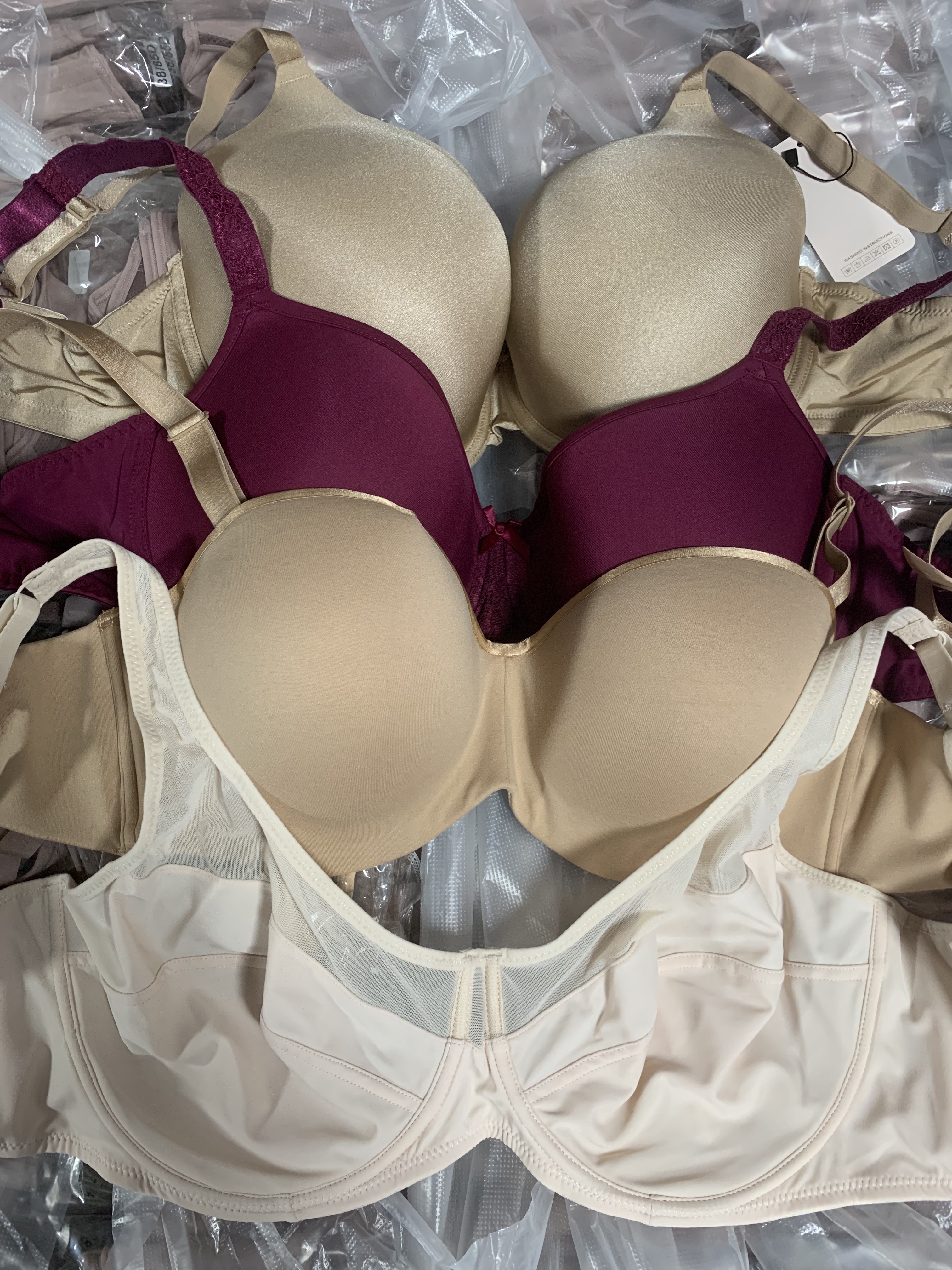 95D 外贸大码文胸 大胸显小 无痕内衣记忆软钢圈防下垂 CDEFGH