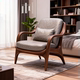 北美黑胡桃木单人沙发椅设计师款 高端实木扶手椅真皮艺舒适休闲椅