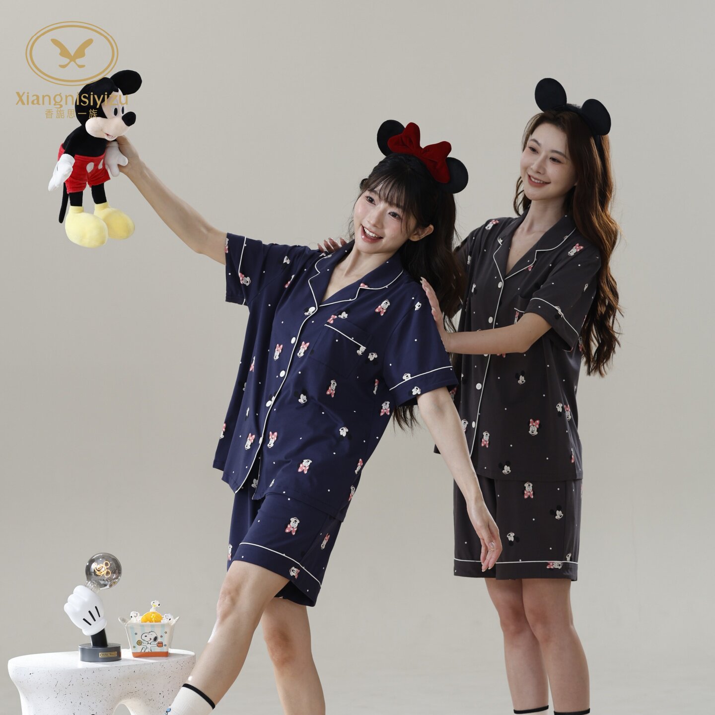 香旎思一族女夏纯棉莫代尔家居服