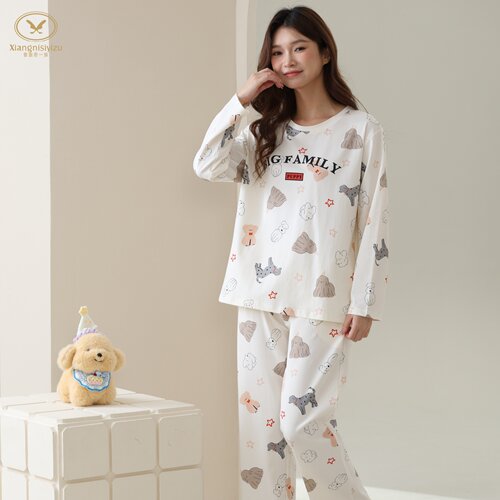 香旎思一族女纯棉拉架甜美家居服