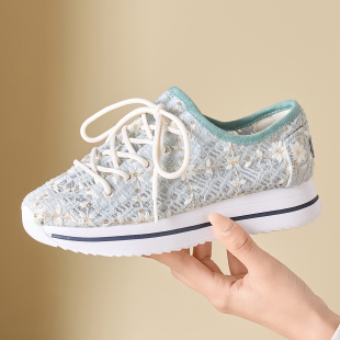 厚度松糕帆布鞋 Tt&Mm 潮夏天新款 透气女鞋 汤姆斯镂空休闲网面薄款