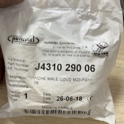 议价J4310 290 06 HUMMEL胡默尔连接器J4310