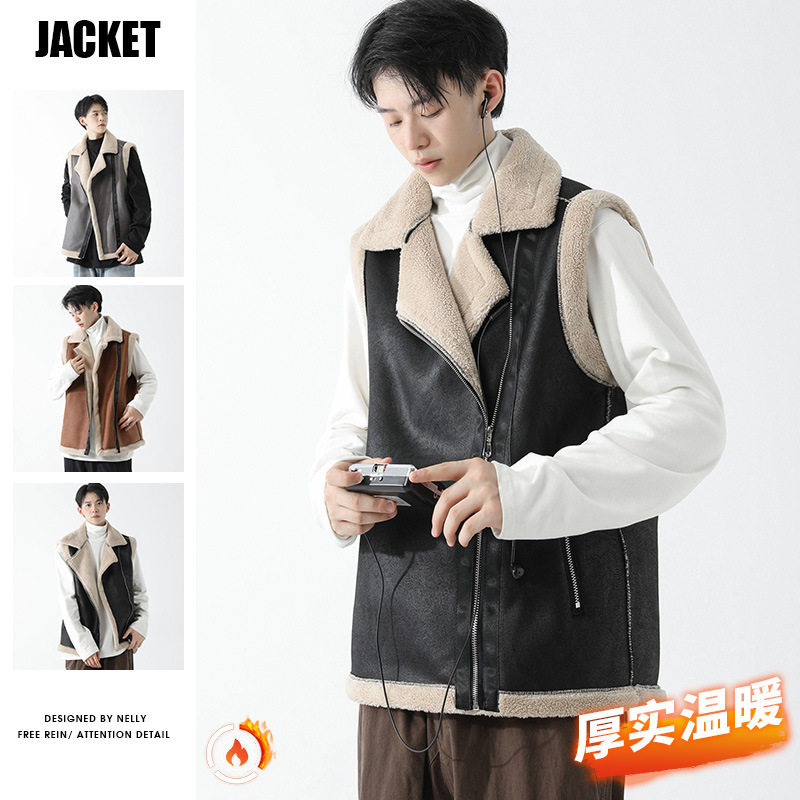 官方正品Mrakeai Kyyds MK马甲男背心冬季新款复古机车服棉服高街