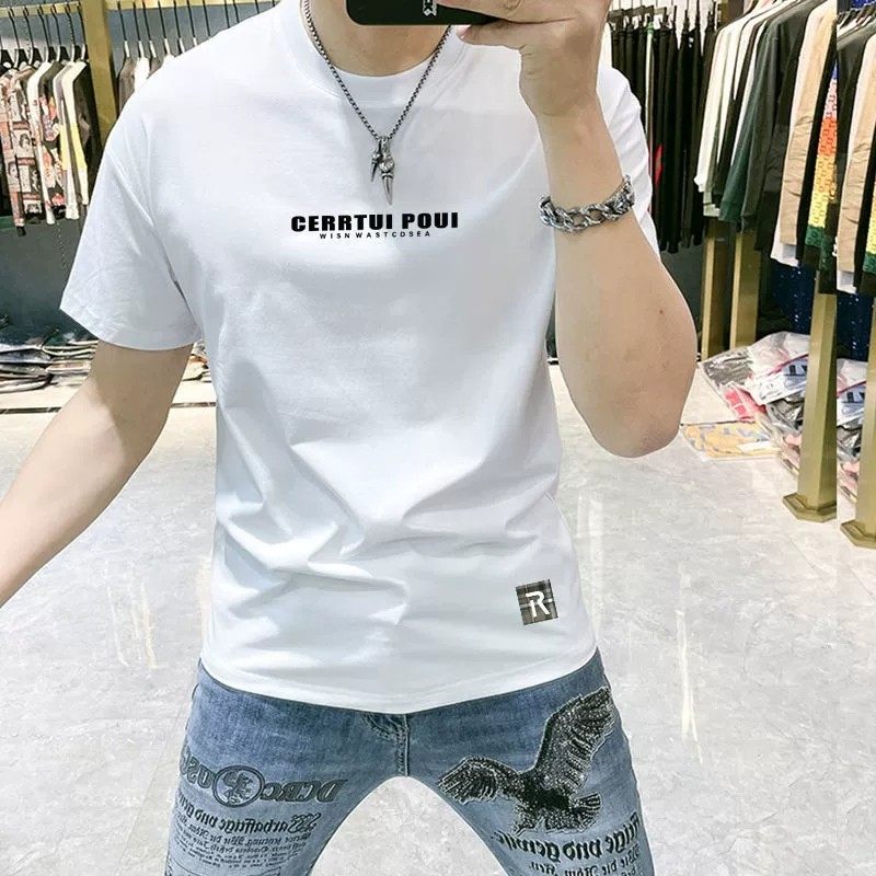 官方正品Mrakeai Kyyds MK欧洲站夏季新款短袖t恤男修身百搭帅气