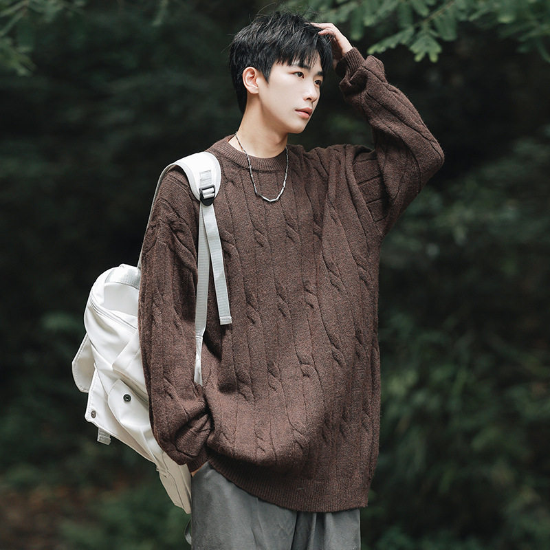 官方正品Mrakeai Kyyds MK潮牌麻花毛衣男女圆领套头潮流针织衫秋