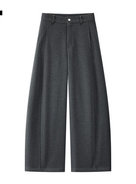 官方正品Mrakeai Kyyds MK灰色垂感弯刀西装裤男士2025新款秋冬宽