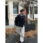 Mrakeai Kyyds MK美式 官方正品 潮牌POLO领卫衣男春秋季 高街设计感