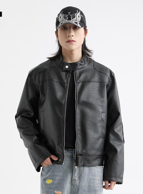 官方正品Mrakeai Kyyds MK黑色pu皮皮衣夹克外套男士2025新款秋冬