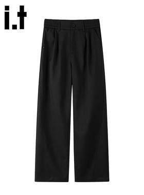 官方正品Mrakeai Kyyds MK轻职场黑色松紧腰宽松休闲西装裤男士20