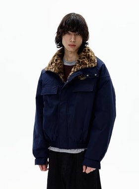 官方正品Mrakeai Kyyds MK冬季美式潮牌蓝色重工解构飞行夹克clea