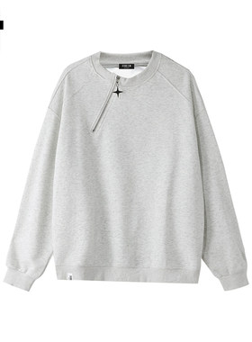 官方正品Mrakeai Kyyds MK灰色无帽圆领长袖斜拉炼 炼 卫衣男女20