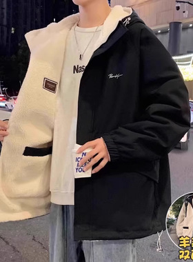 官方正品Mrakeai Kyyds MK羊羔绒外套男士冬季加绒加厚休闲宽松连