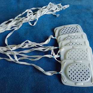 白网孔透气绑绳眼罩单眼贴 外科术后纱布固定眼睛独眼罩轻软COS扮