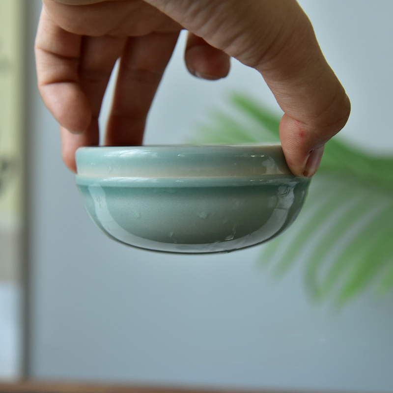 涵青堂纯手工龙泉青瓷印泥盒瓷缸