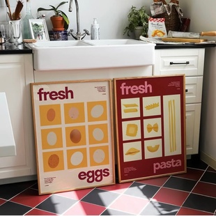 现代简约厨房装 挂画餐厅壁画画芯画布 饰画egg鸡蛋厨房餐厅海报式