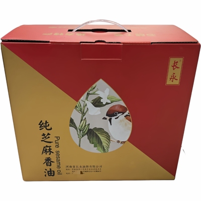 新货河南周口西华特产长永纯芝麻香油小磨香油220ml450ml*6瓶礼盒