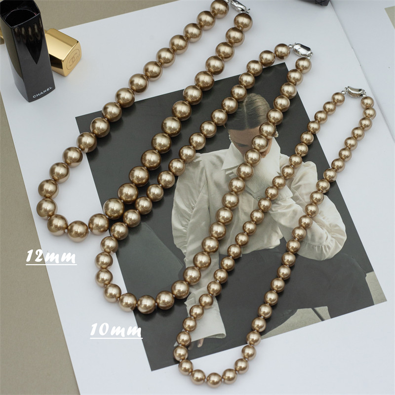 S925纯银大溪地咖色之美可棕项链