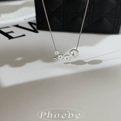 精致温柔澳白珍珠渐变珍珠项链